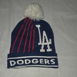 Index Promotions LA Dodgers MLB Knit Pom Beanie Hat Kids Size Blue Red White‎
